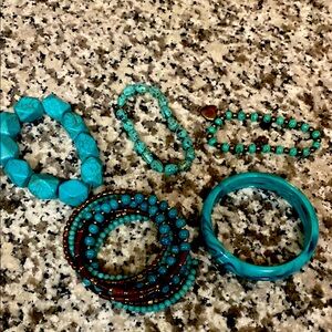 Turquoise Beaded Bracelet Set